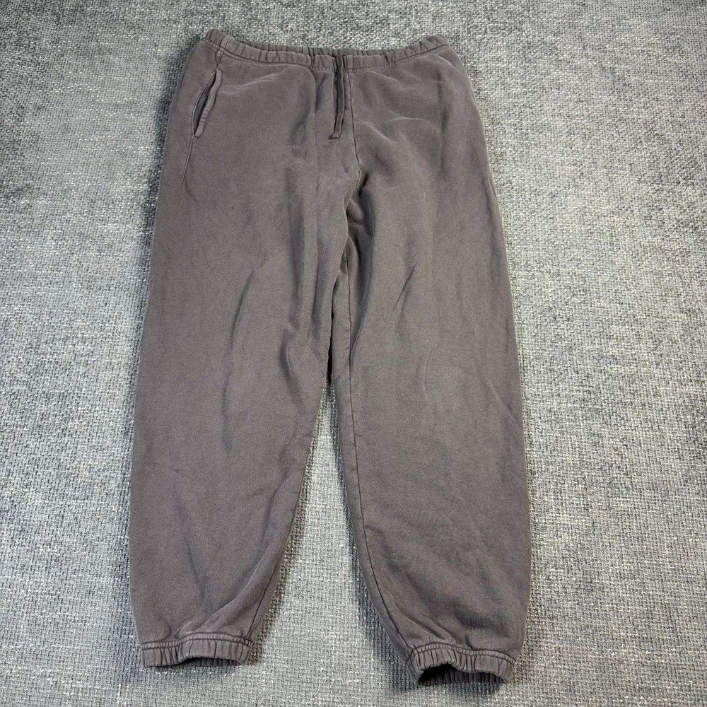 Skims Sweatpants Womens Medium Grey Fleece Joggers High Rise Baggy